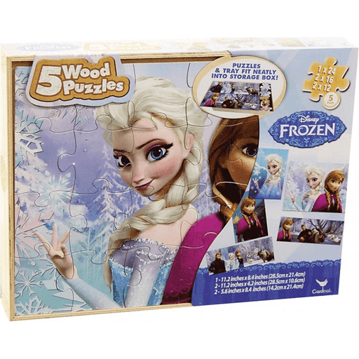 Disney Frozen 5 Wood Puzzles Set