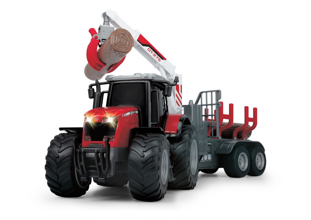 Dickie Massey Ferguson Tractor met Boomstammen 42 cm