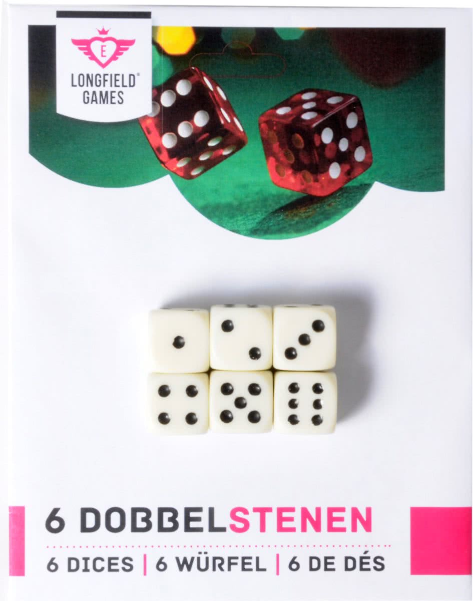 Longfield Games Dobbelstenen 16 mm - 6 Stuks