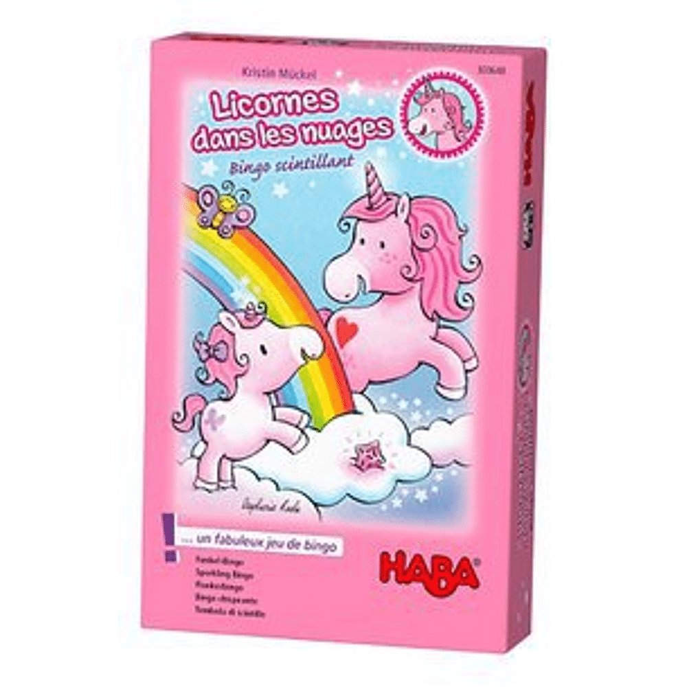 HABA Licornes dans les nuages – Bingo scintillant