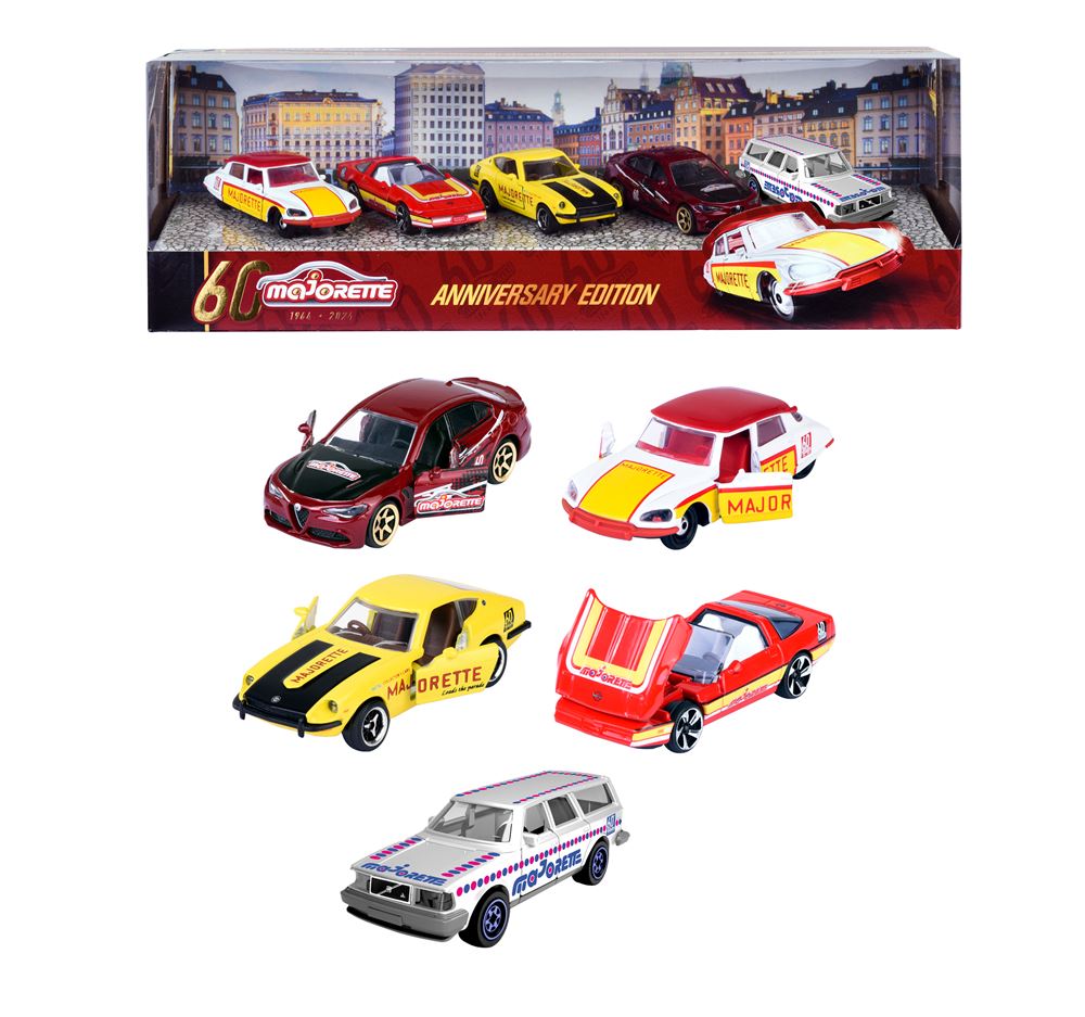 Majorette 60th Anniversary 5-Pack Vehicle Set