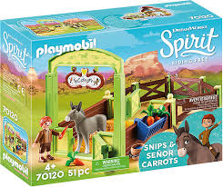 Playmobil Snips and Señor Carrots with Horse Stall 70120