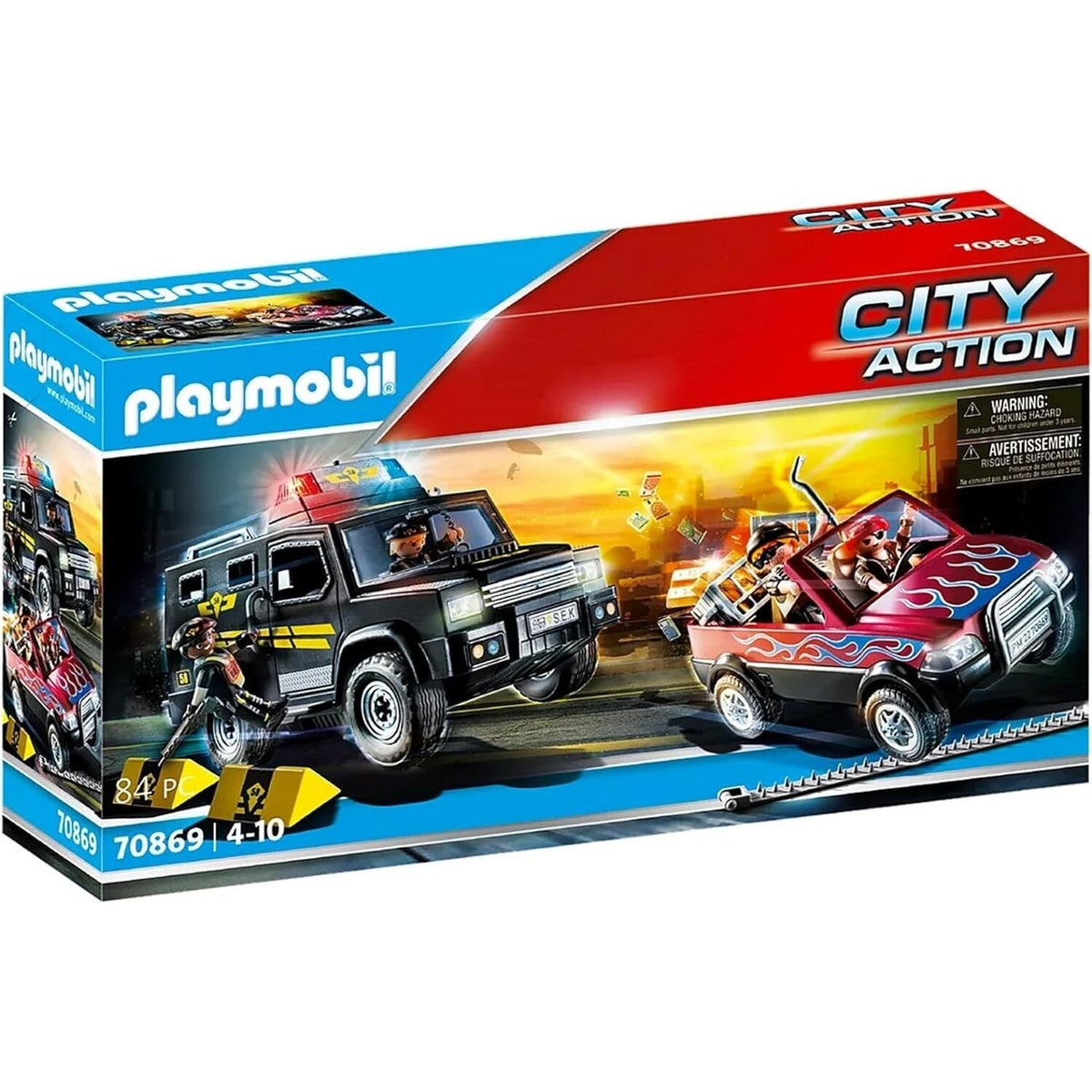 Playmobil City Action Police Chase Bank Robbers 70869