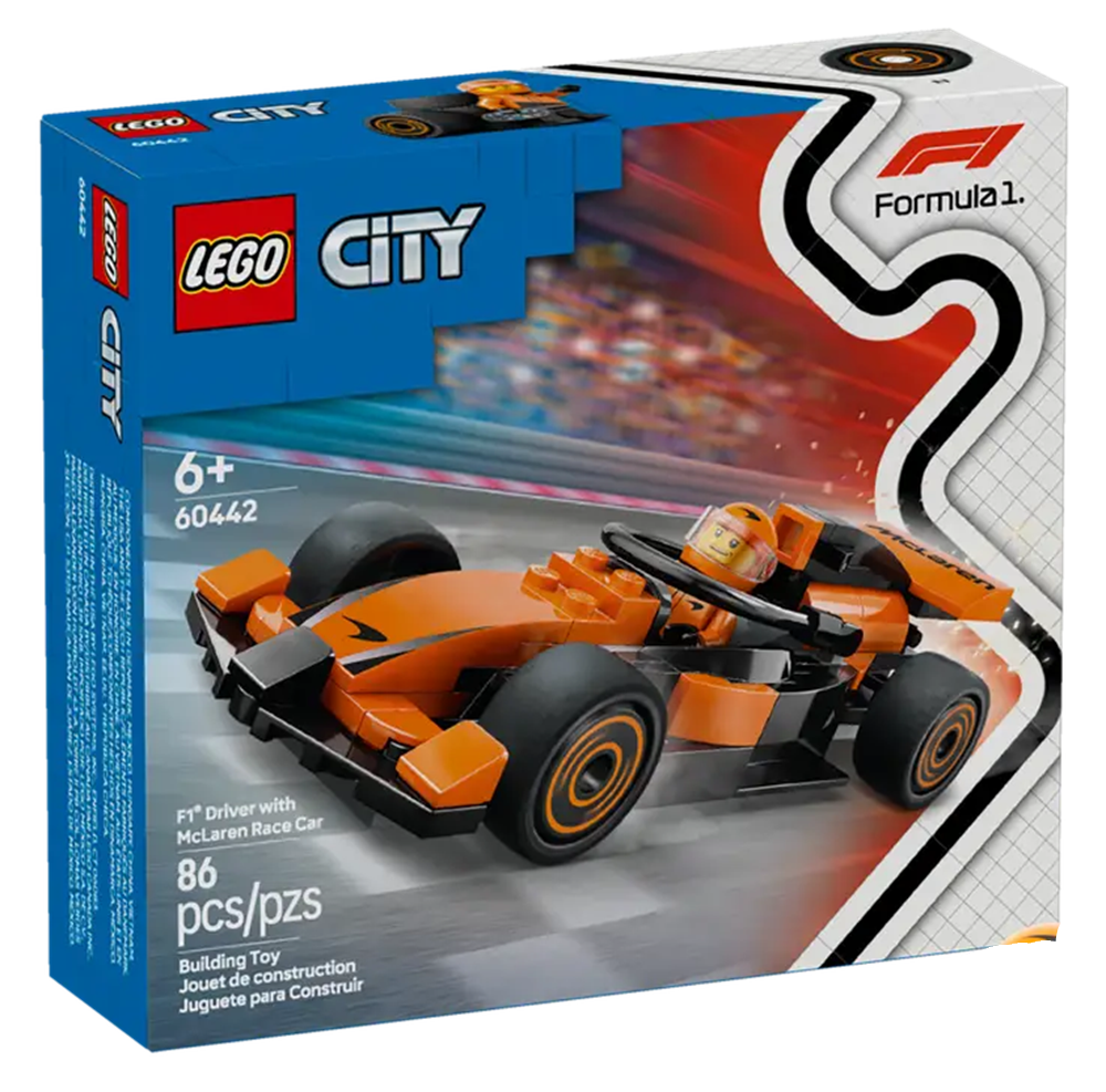 LEGO City 60442 F1 Coureur met McLaren Racewagen