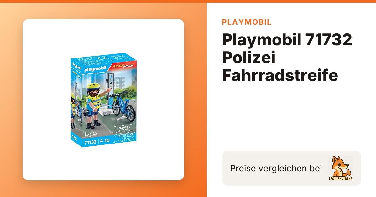 PLAYMOBIL 71732 Politie Fietspatrouille