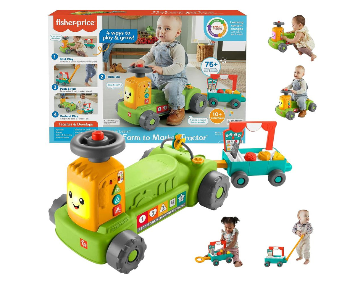 Fisher-Price 4-in-1 Farm-to-Market Tractor
