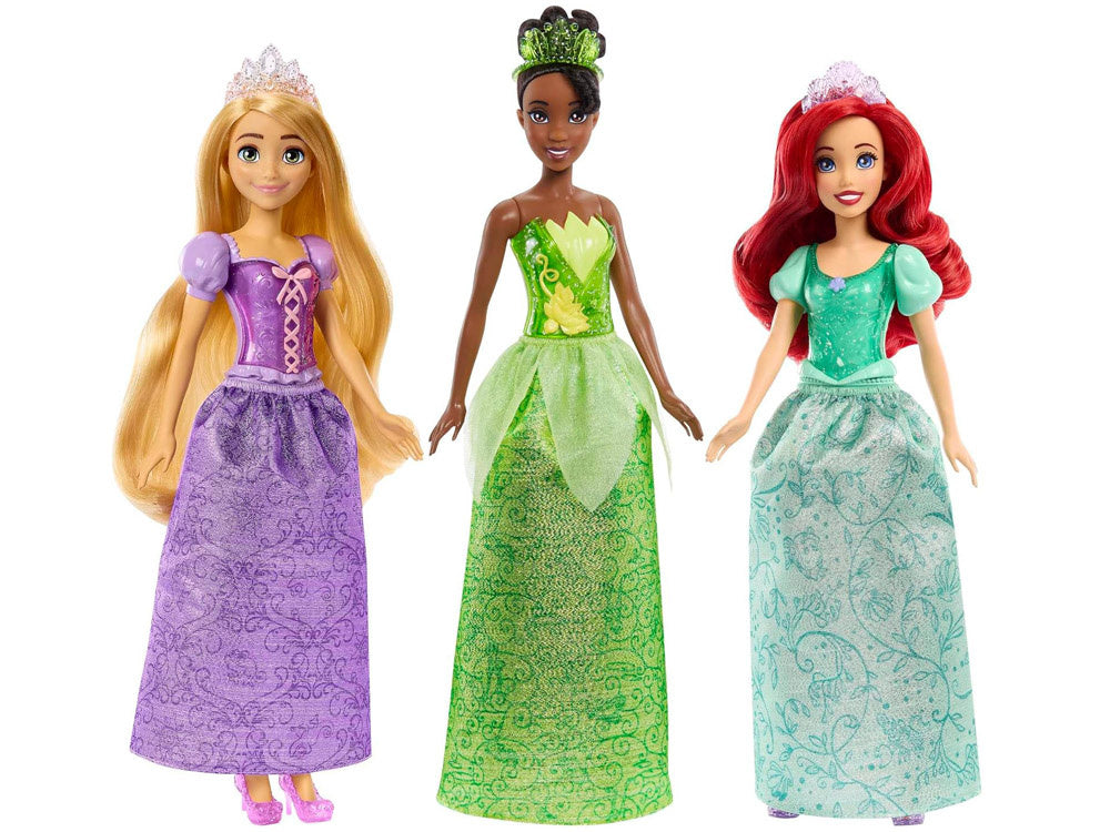 Disney Princess Tiana, Rapunzel & Ariel Poppen 3-Pack