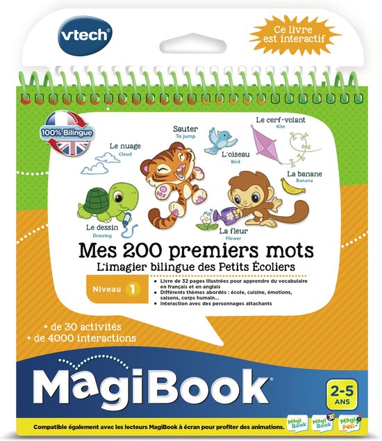 VTech MagiBook Mes 200 Premiers Mots Français-Anglais
