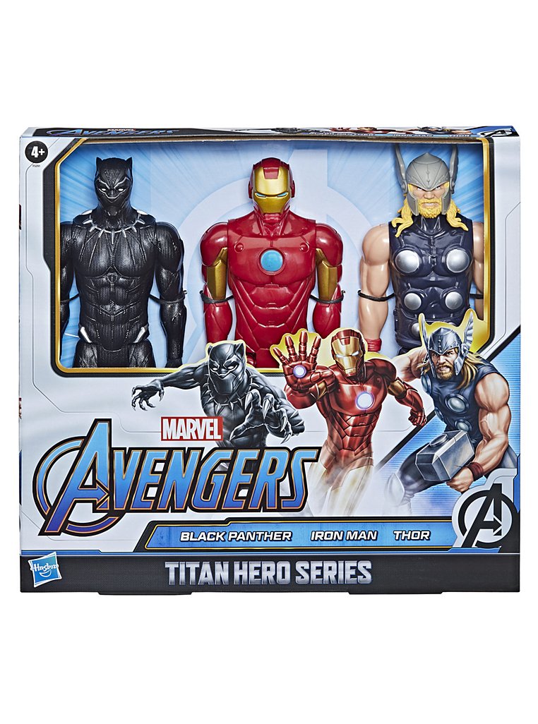 Marvel Avengers Titan Hero Series 3-Pack: Black Panther, Iron Man & Thor - Hasbro