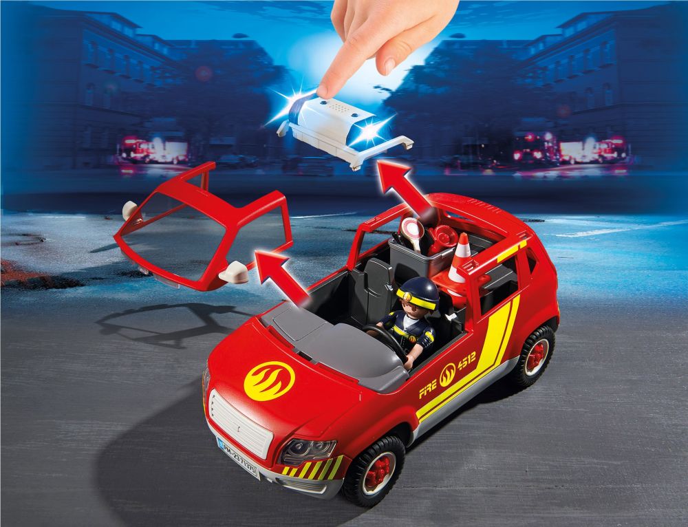 Playmobil Fire Chief's Car with Lights and Sound 71375