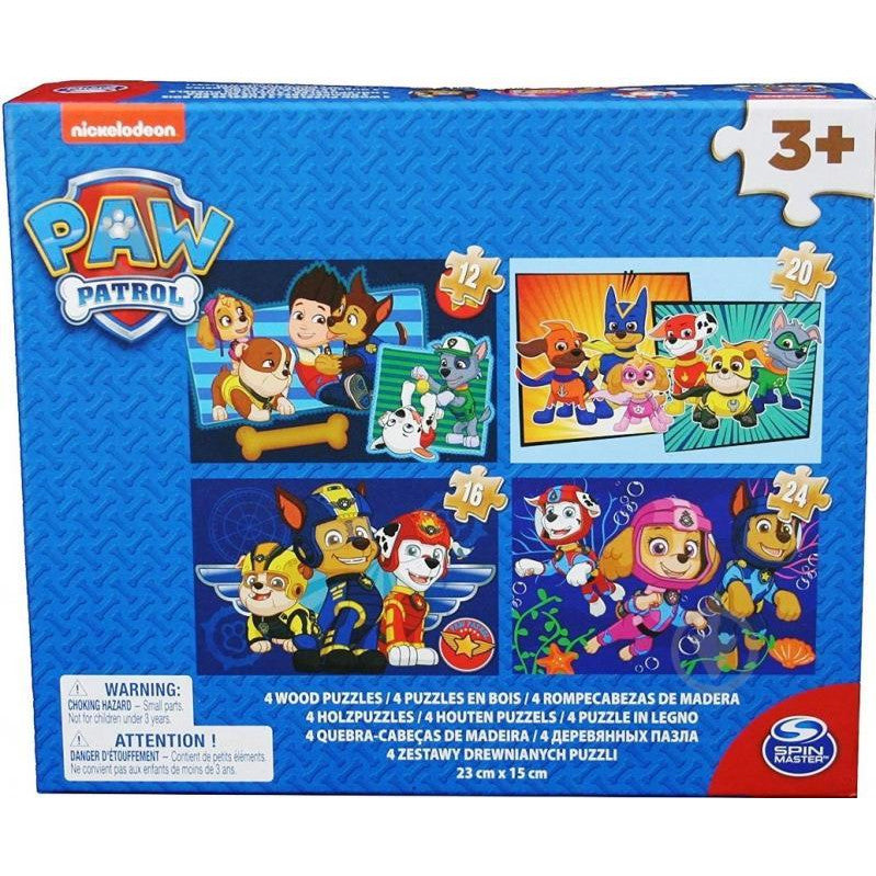 PAW Patrol 4-in-1 houten puzzelset