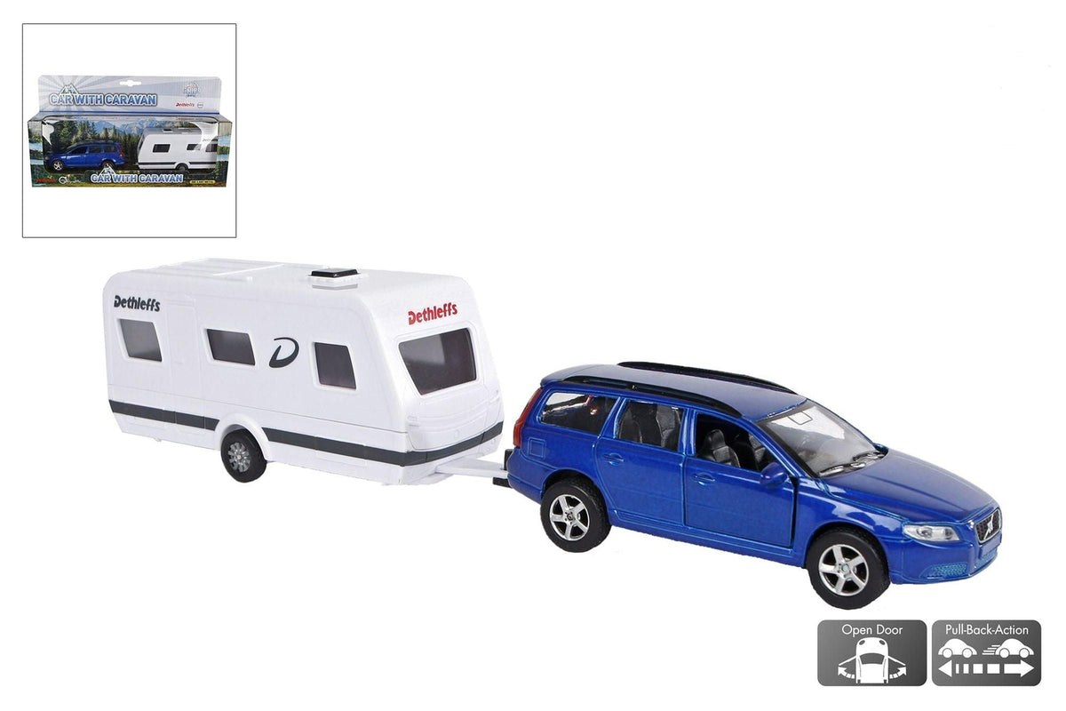 Volvo V70 with Dethleffs Caravan
