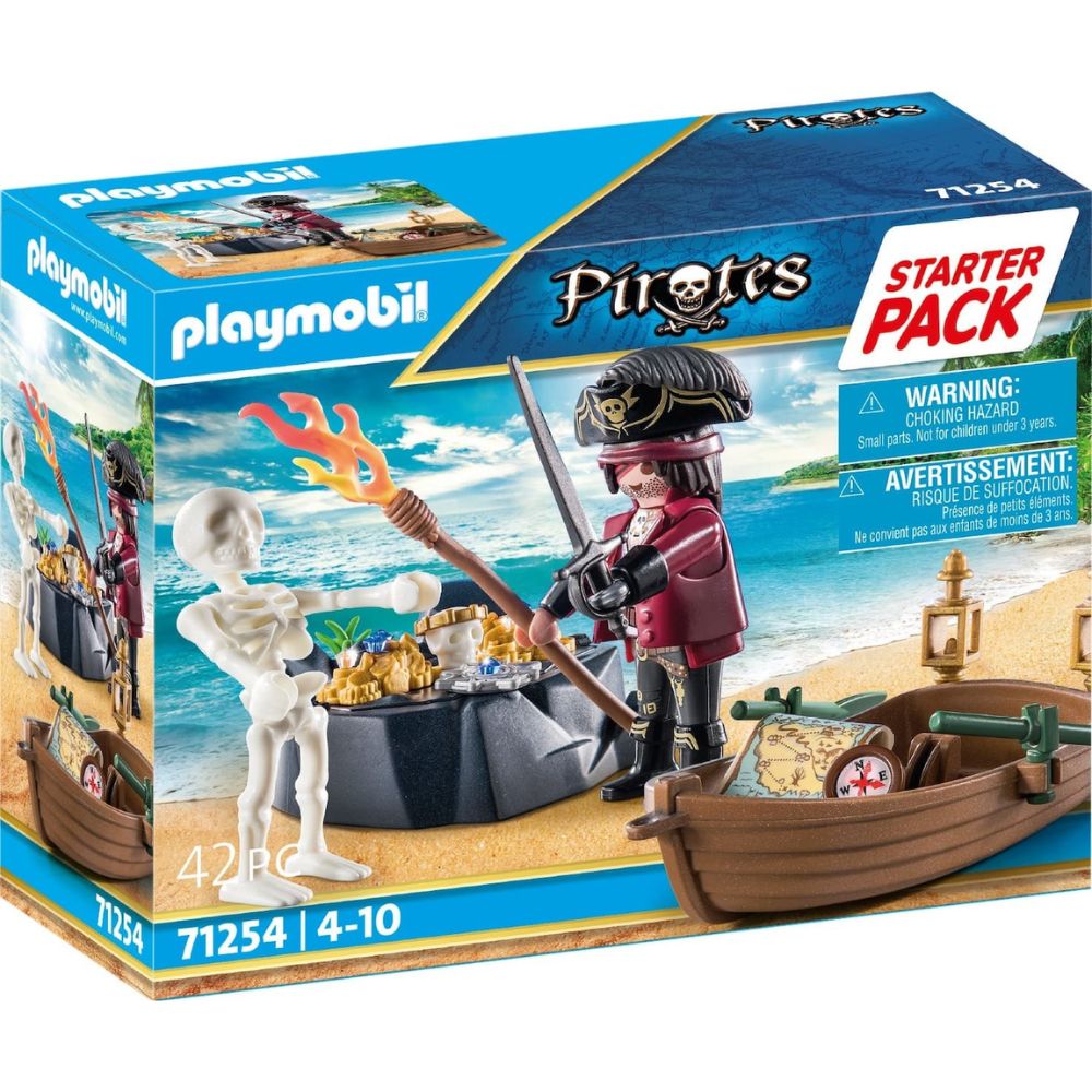 PLAYMOBIL Pirates 71254 Starter Pack Piraat en Boot