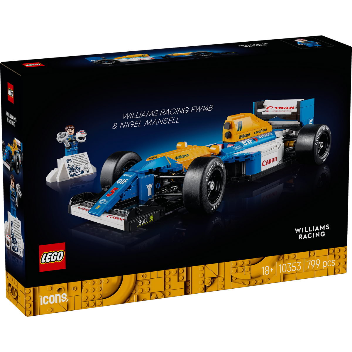 LEGO Icons 10353 Williams Racing FW14B & Nigel Mansell