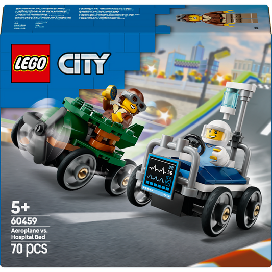 LEGO City 60459 Vliegtuig vs Ziekenhuisbed Racewagen Pack