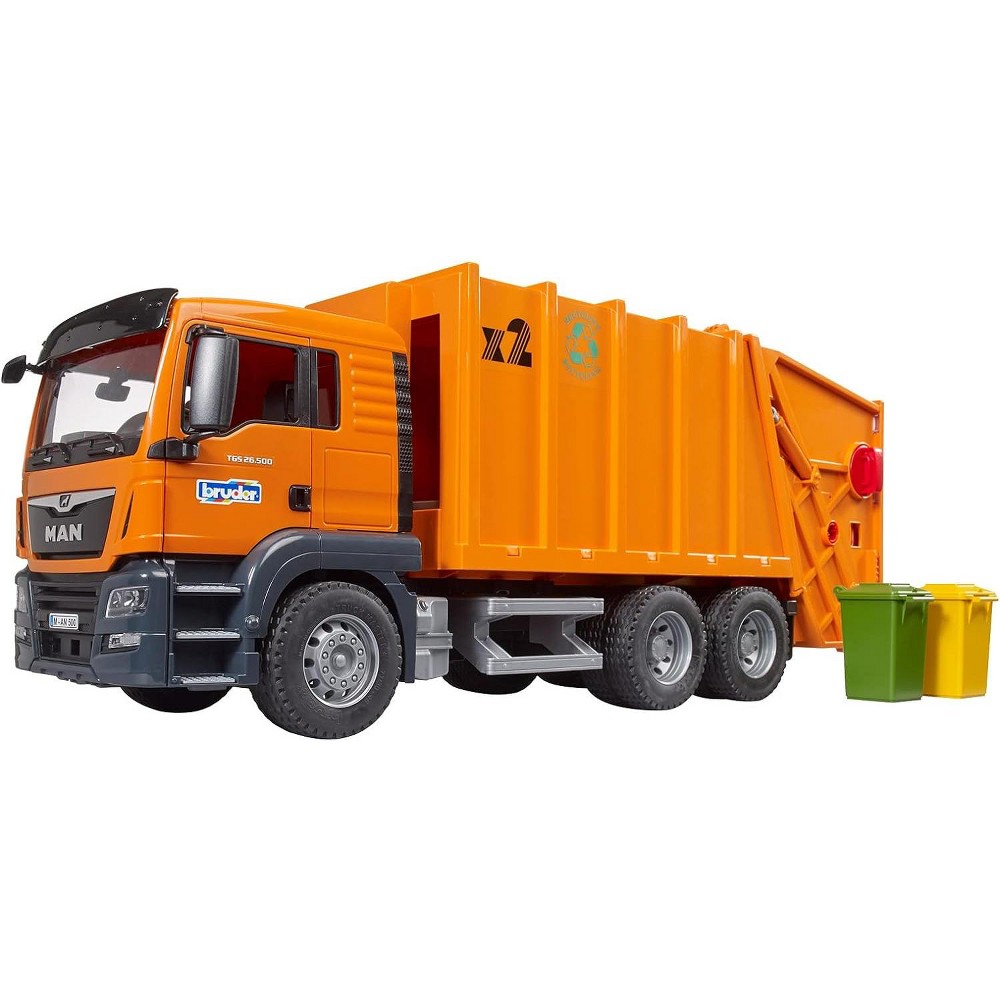 Bruder 03760 MAN TGS Vuilniswagen Oranje
