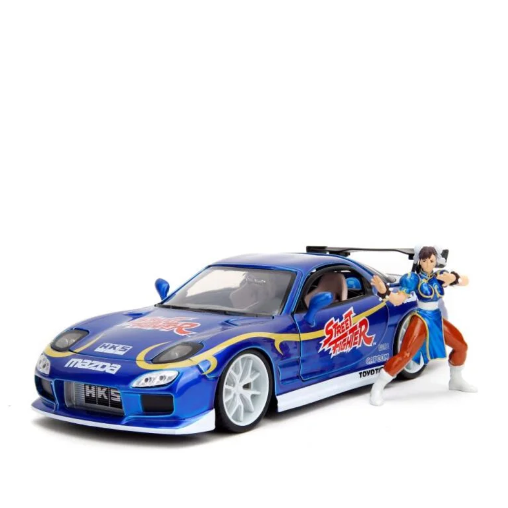 Jada Toys Street Fighter Mazda RX-7 & Chun-Li 1:24