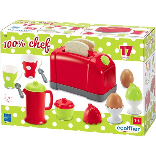 Ecoiffier 100% Chef Toaster Set