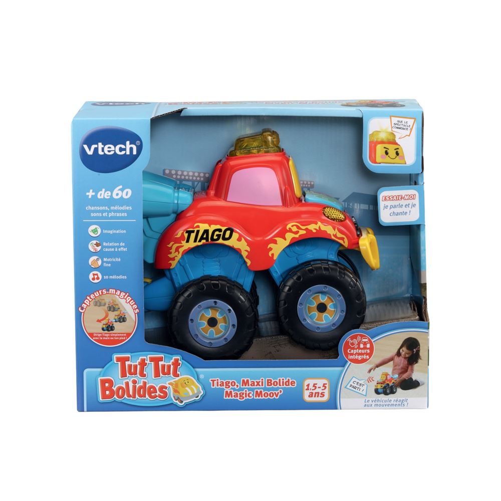 VTech Tut Tut Bolides – Tiago, Maxi Bolide Magic Moov' FR