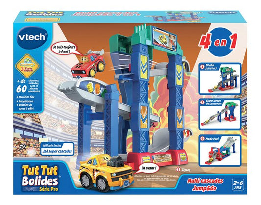 VTech Tut Tut Bolides Series Pro – Multi Cascades Jump & Go 4-in-1 Playset FR