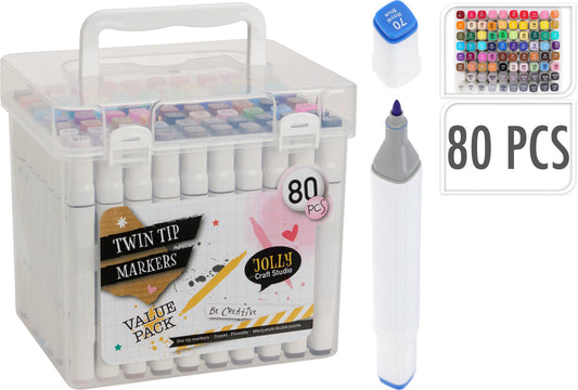 Duo Markers 80 Stuks in Koffer
