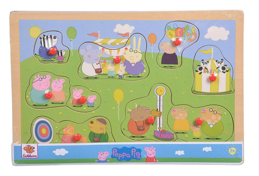 Eichhorn Peppa Pig Wooden Knob Puzzle 30x20 cm 