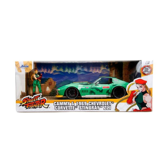 Street Fighter: 1969 Chevrolet Corvette Stingray ZL1 with Cammy Figure