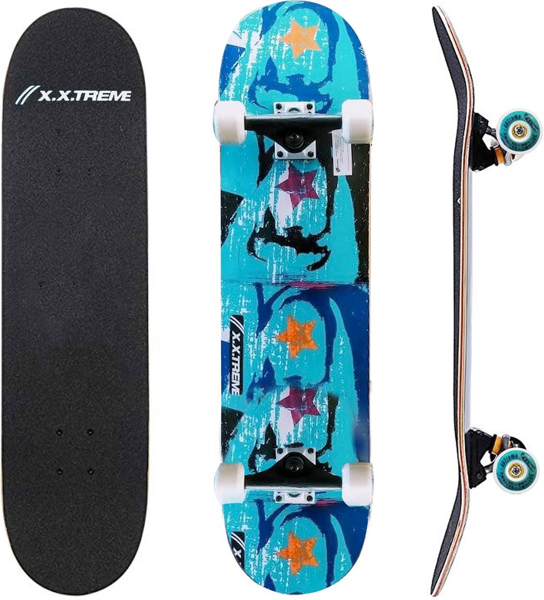 XXTREME Skateboard "Spray Türkis" – ABEC 7