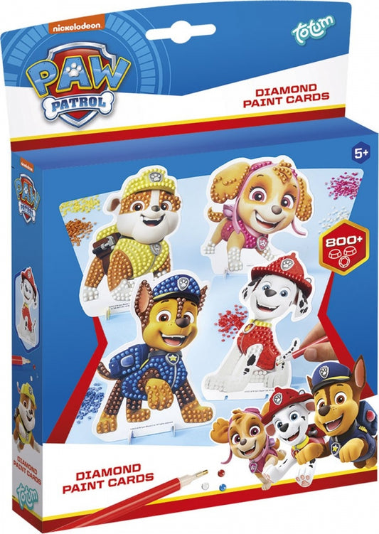 Totum PAW Patrol Diamond Painting Kaarten - 4 Stuks
