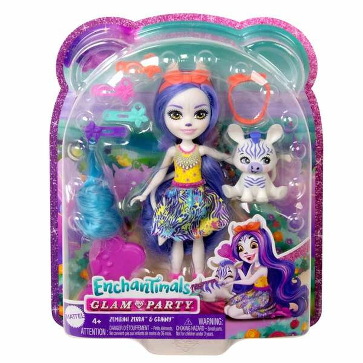 Enchantimals Glam Party Zemirah Zebra & Grainy