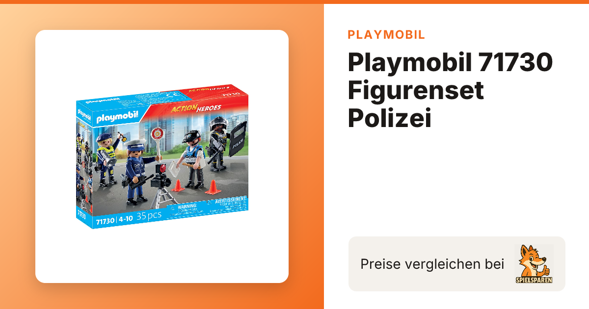 PLAYMOBIL 71730 Politie Figurenset