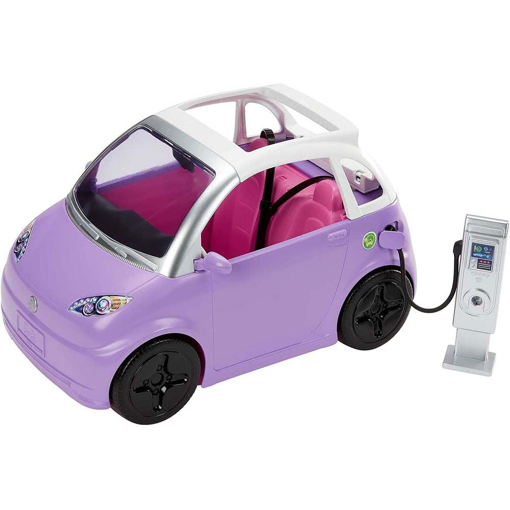 Barbie 2-in-1 Elektrische Auto met Laadstation