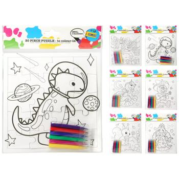Kleurpuzzel 21 x 21 cm - Assortiment