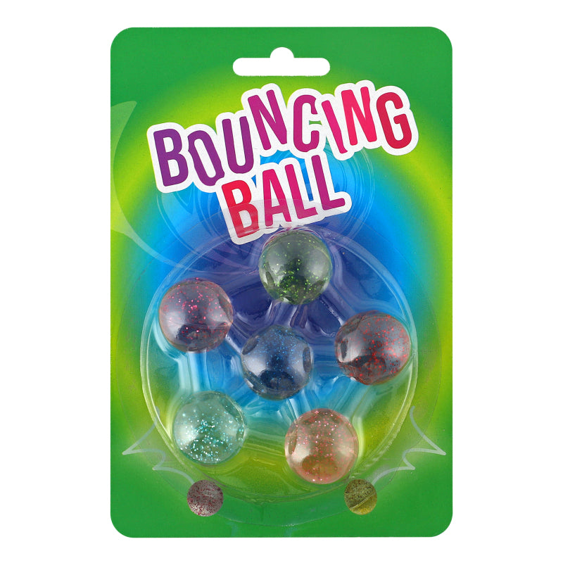 Stuiterballen met Glitter - 6 Stuks
