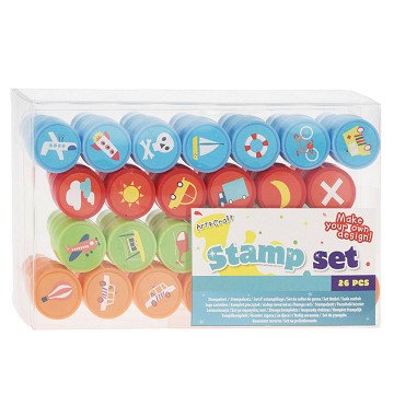 Stempelset Alfabet of Verkeer - 26 Stuks Assortiment