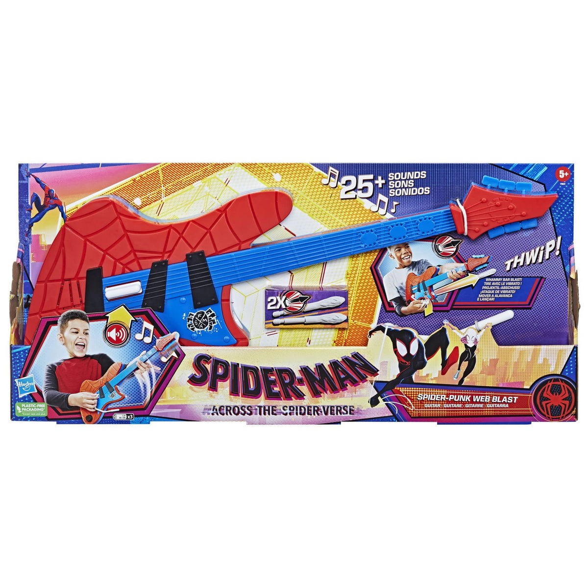 Spider-Man: Across the Spider-Verse Spider-Punk Web Blast Guitar - Hasbro