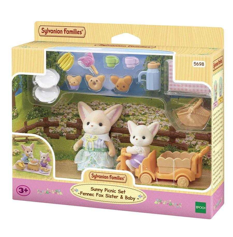 Sylvanian Families Sunny Picnic Set – Fennec Fox Sister & Baby 5698