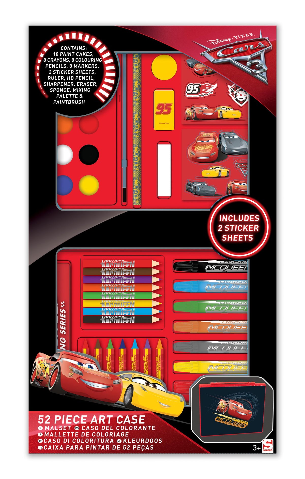 Cars 3 Art Case with 52 Accessories