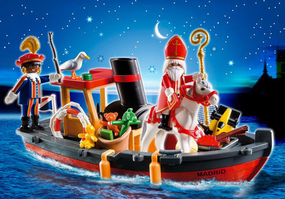 Playmobil Stoomboot van Sinterklaas en Zwarte Piet 5206