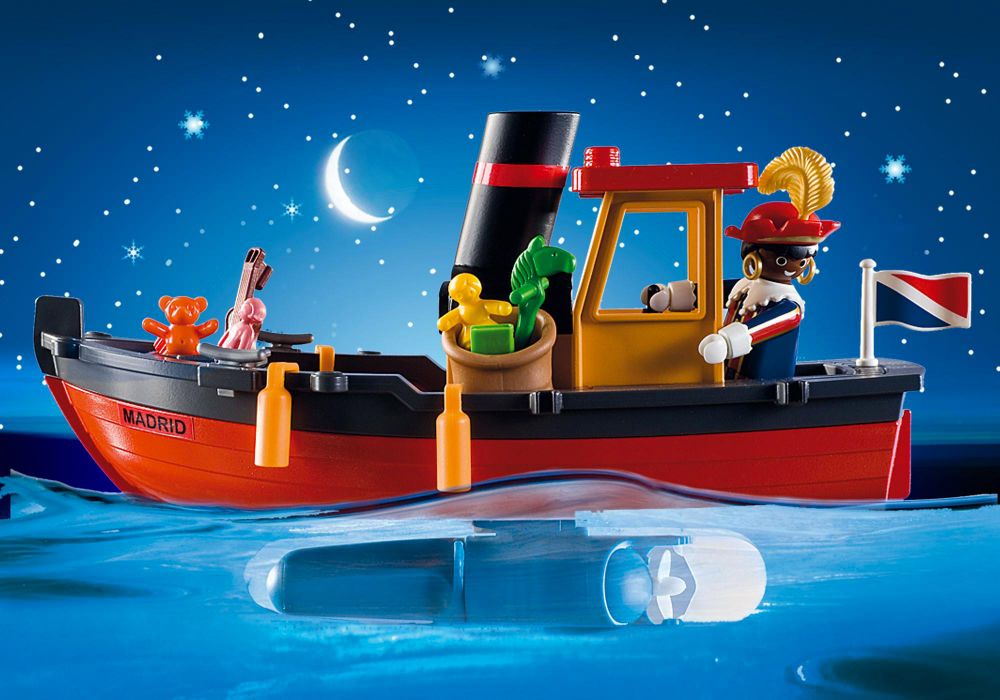 Playmobil Stoomboot van Sinterklaas en Zwarte Piet 5206