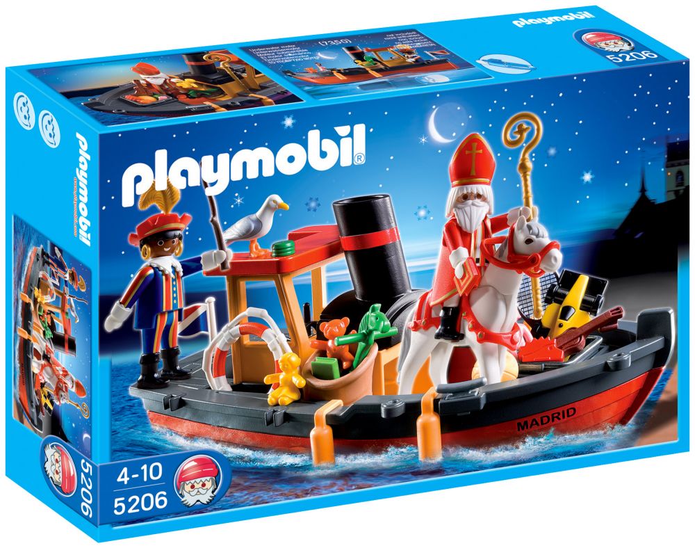 Playmobil Stoomboot van Sinterklaas en Zwarte Piet 5206