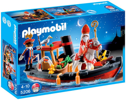 Playmobil Stoomboot van Sinterklaas en Zwarte Piet 5206