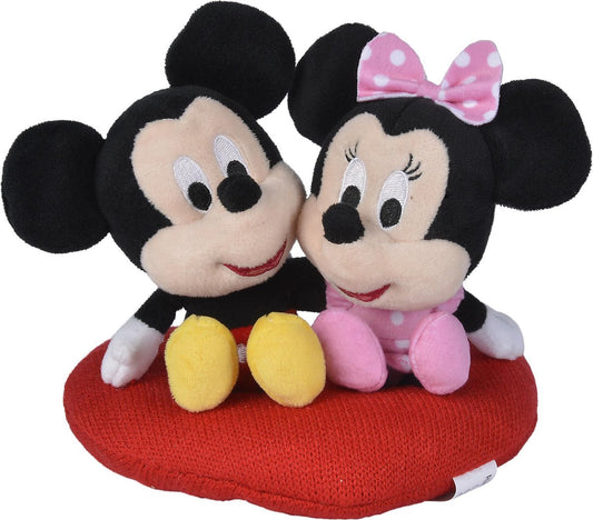 Disney Mickey & Minnie on Knitted Heart Cushion