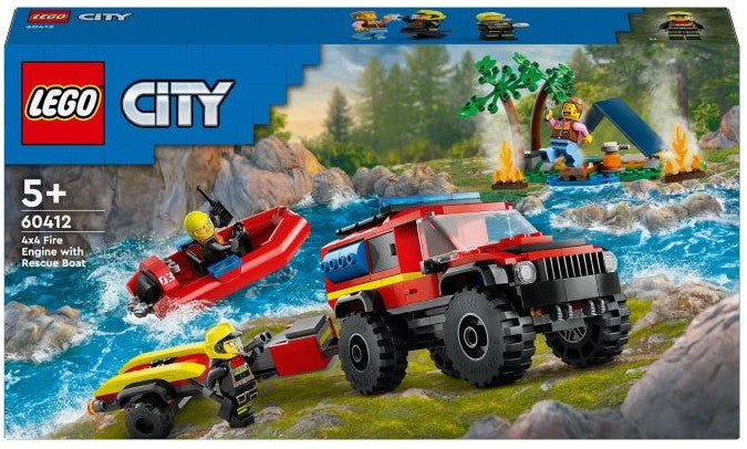 LEGO 4x4 Fire Truck with Rescue Boat 60412