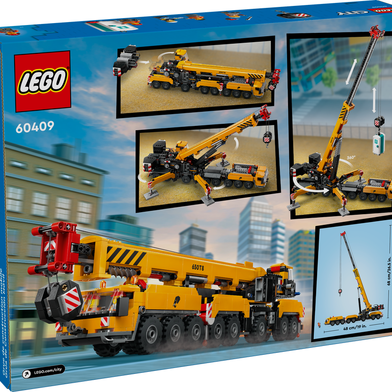 Grue mobile de construction jaune LEGO City 60409