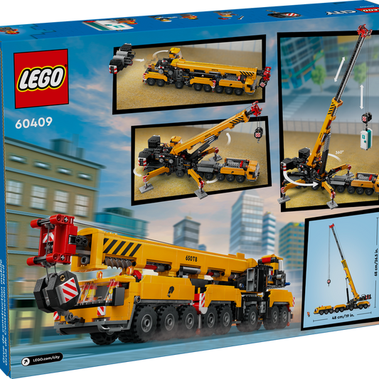 Grue mobile de construction jaune LEGO City 60409