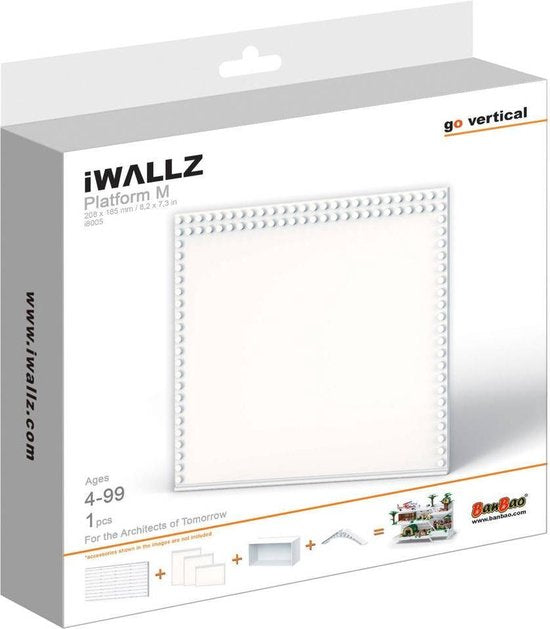 BanBao iWALLZ Platform Medium White i8005