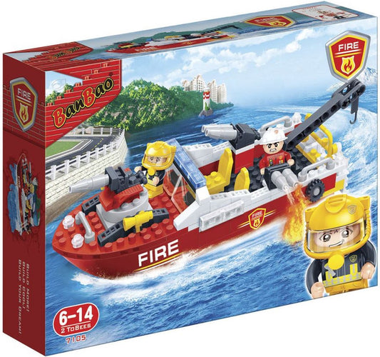 BanBao Fire Rescue Boat Building Set 7105
