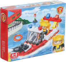 BanBao Fire Rescue Boat Building Set 7119