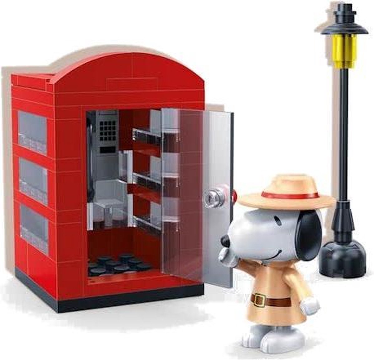BanBao Peanuts Agent Snoopy Secret Phone Booth 7528